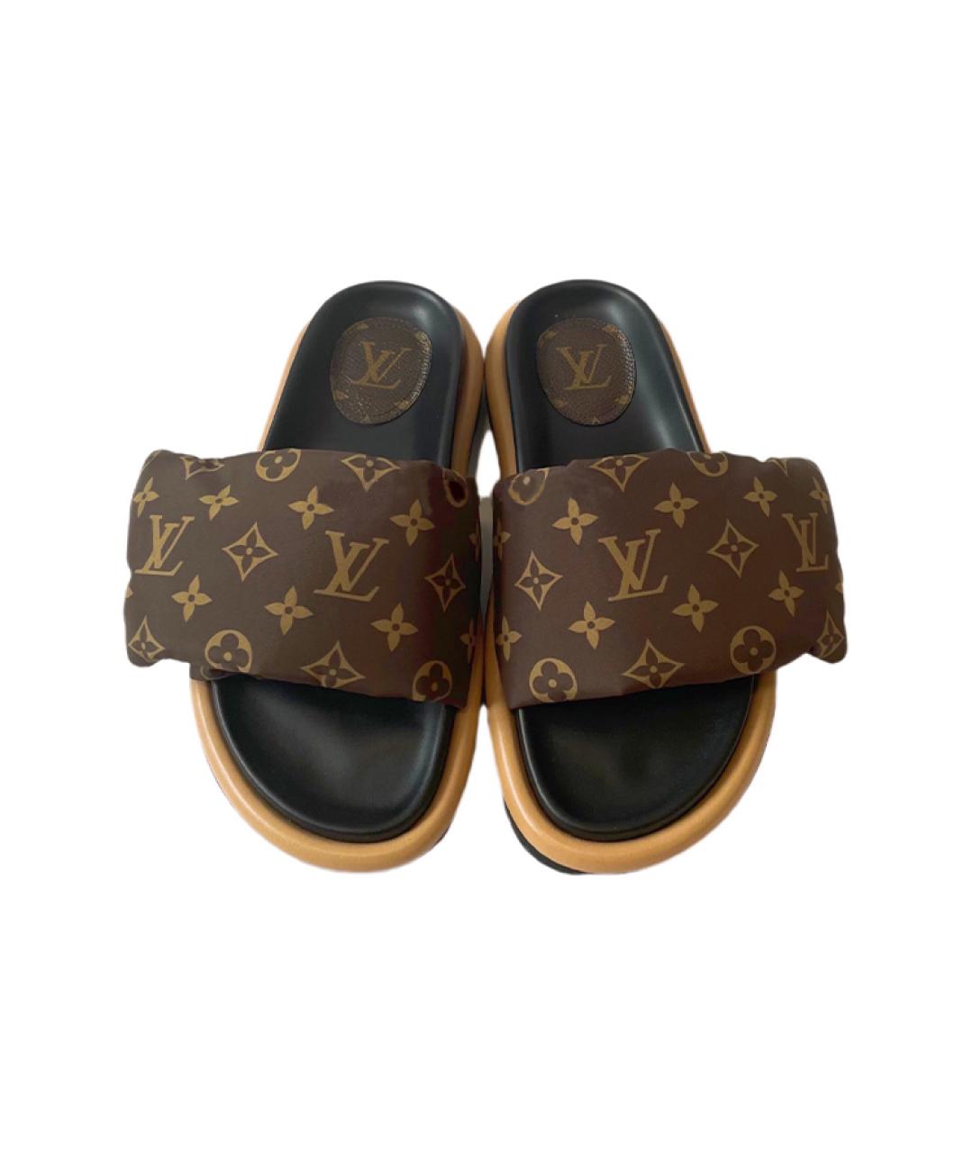 LOUIS VUITTON Коричневые сандалии, фото 5