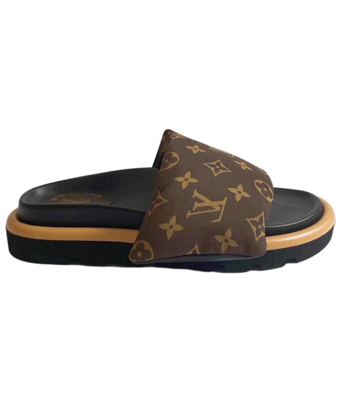 LOUIS VUITTON Коричневые сандалии, фото 1