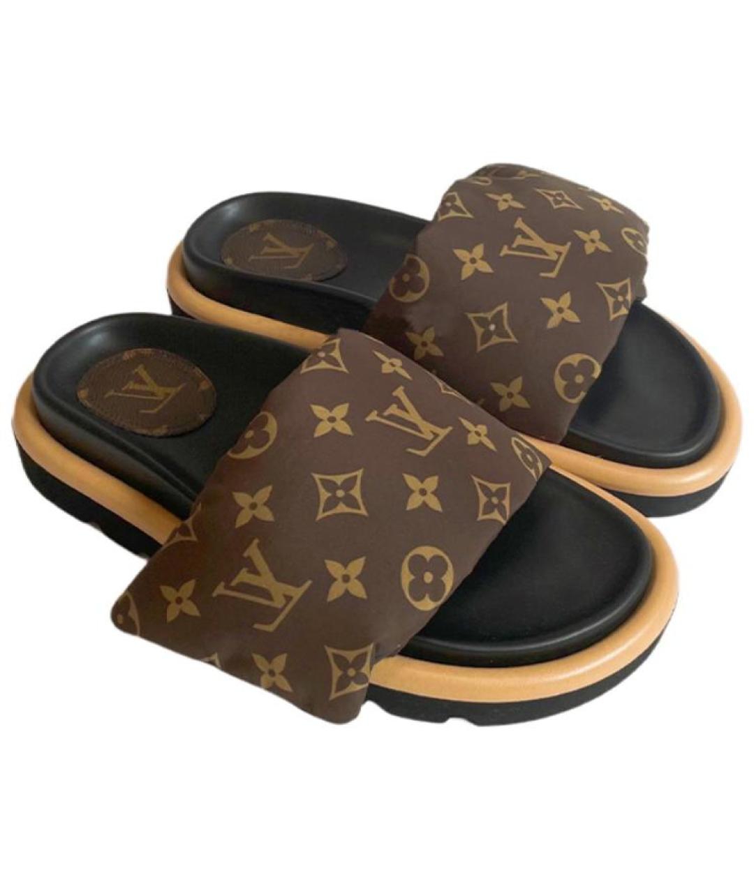 LOUIS VUITTON Коричневые сандалии, фото 4