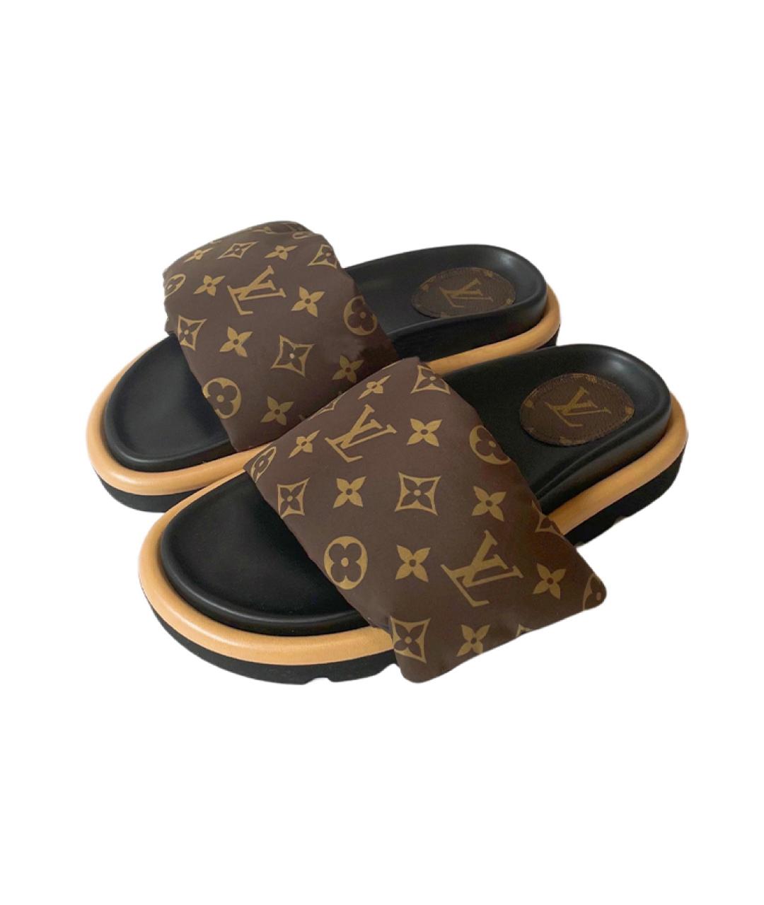 LOUIS VUITTON Коричневые сандалии, фото 3