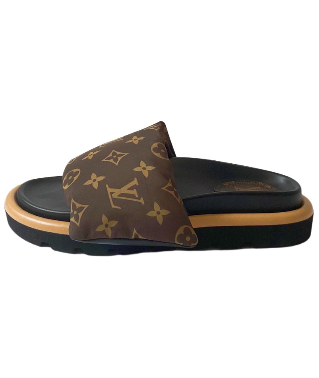 LOUIS VUITTON Коричневые сандалии, фото 2
