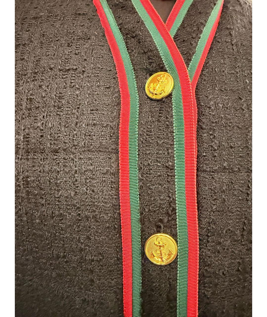 GUCCI Черное шерстяное пальто, фото 3