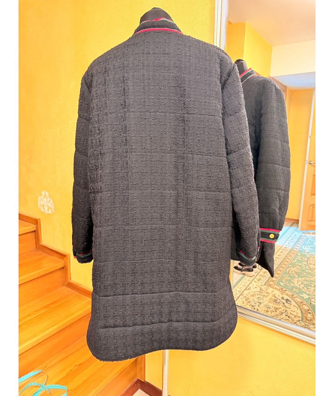 GUCCI Черное шерстяное пальто, фото 2