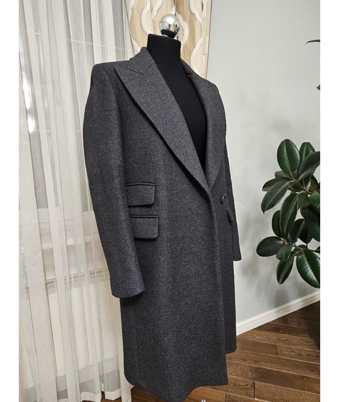 STELLA MCCARTNEY Антрацитовое шерстяное пальто, фото 5