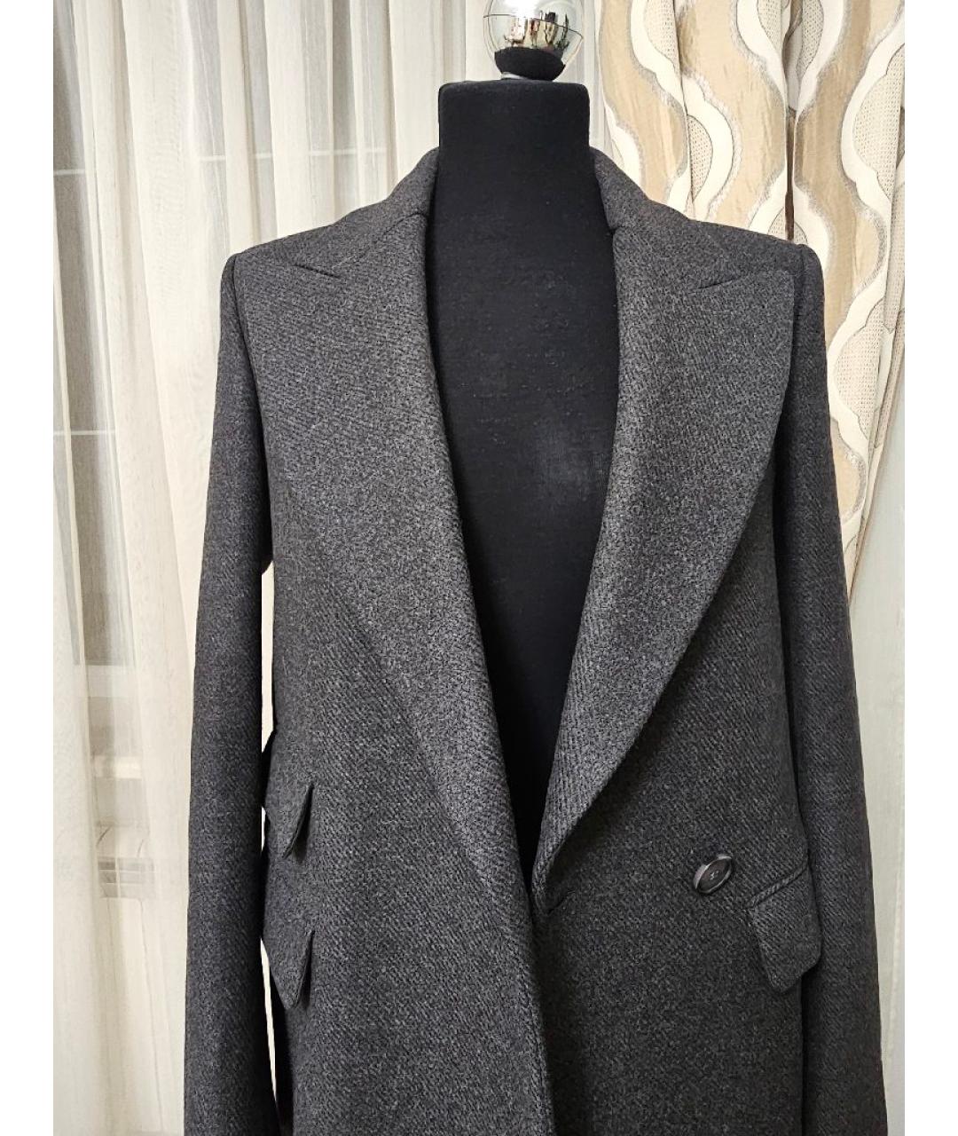 STELLA MCCARTNEY Антрацитовое шерстяное пальто, фото 3