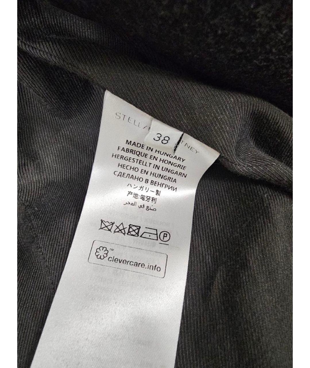 STELLA MCCARTNEY Антрацитовое шерстяное пальто, фото 8
