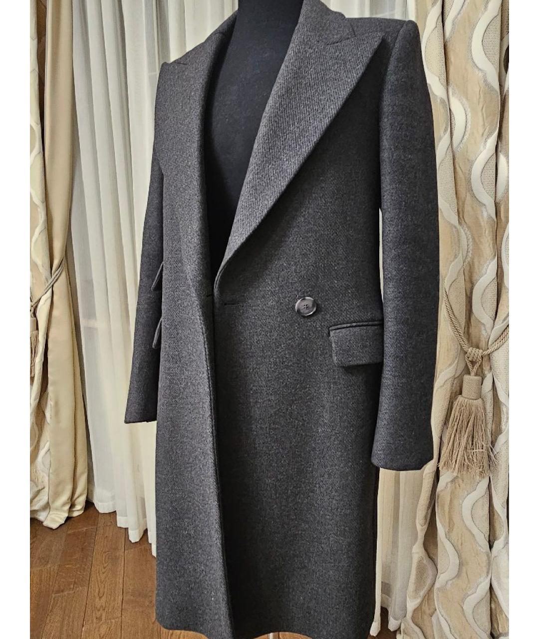 STELLA MCCARTNEY Антрацитовое шерстяное пальто, фото 6