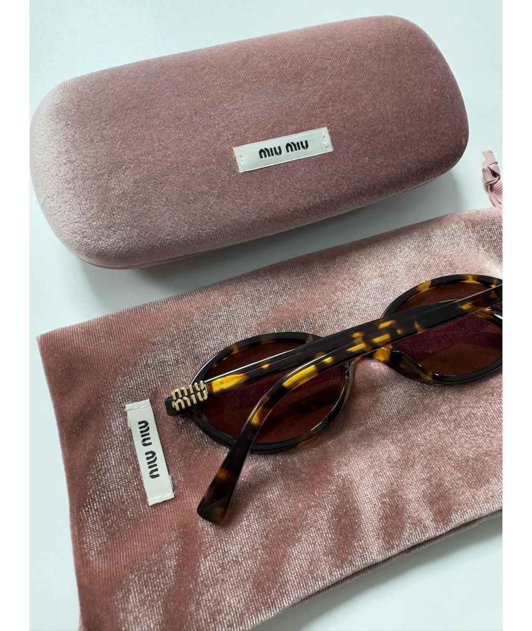 MIU MIU Розовые солнцезащитные очки, фото 3