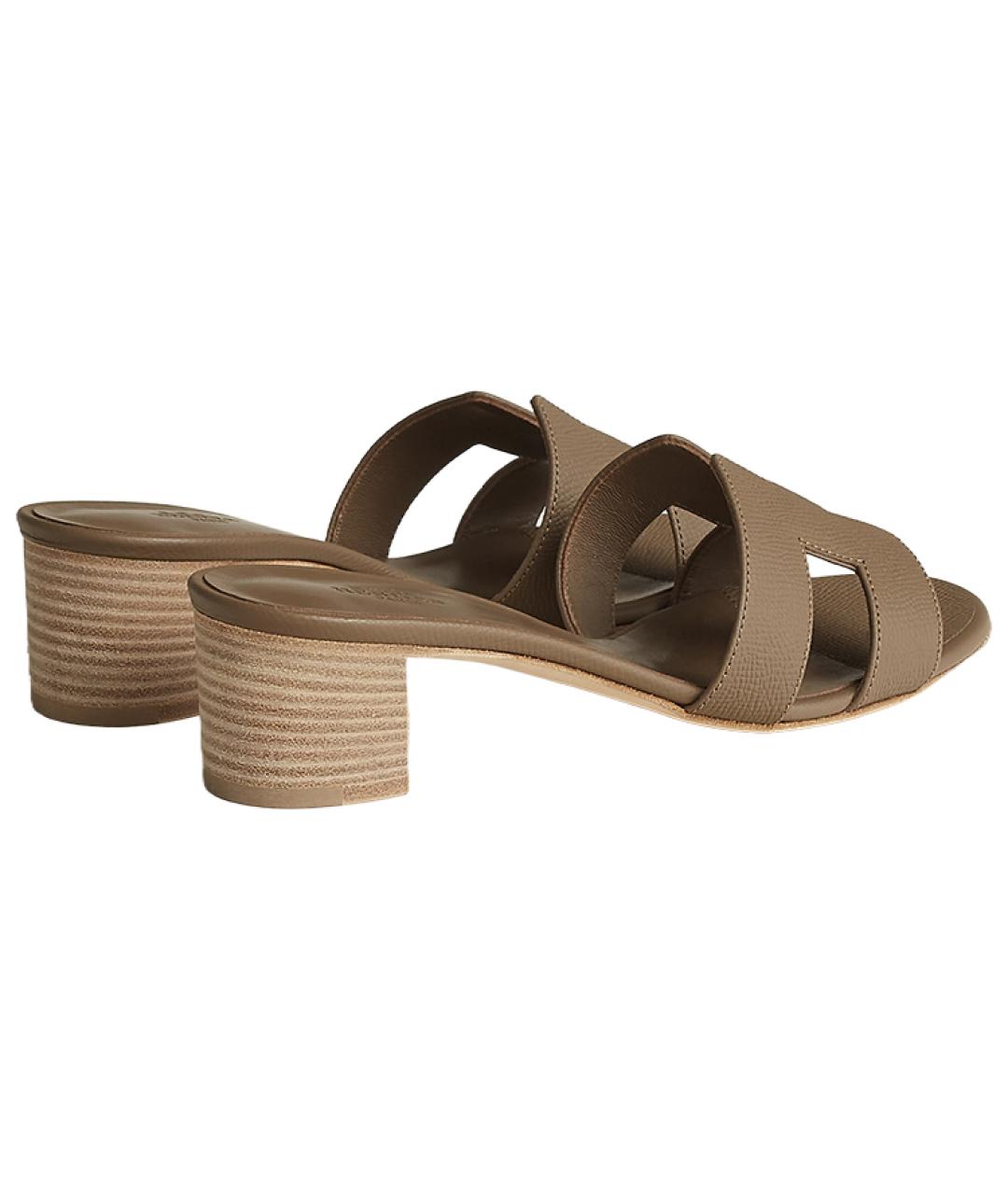 HERMES Кожаные сандалии, фото 5