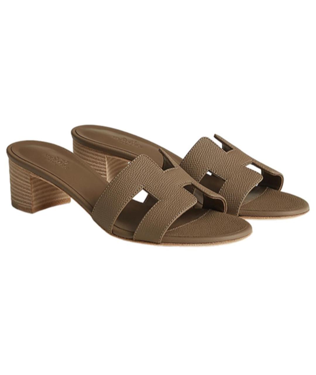 HERMES Кожаные сандалии, фото 4