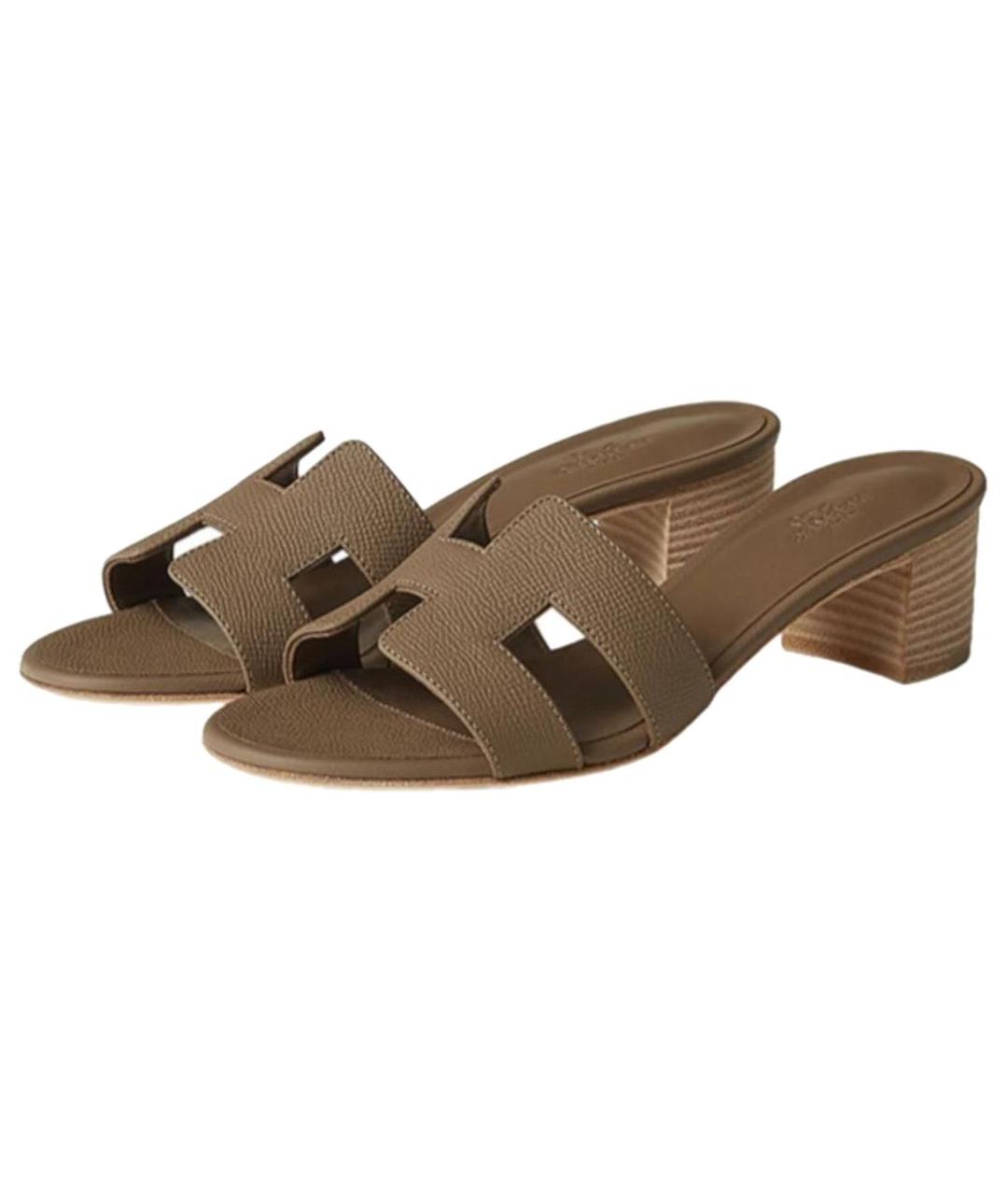 HERMES Кожаные сандалии, фото 3