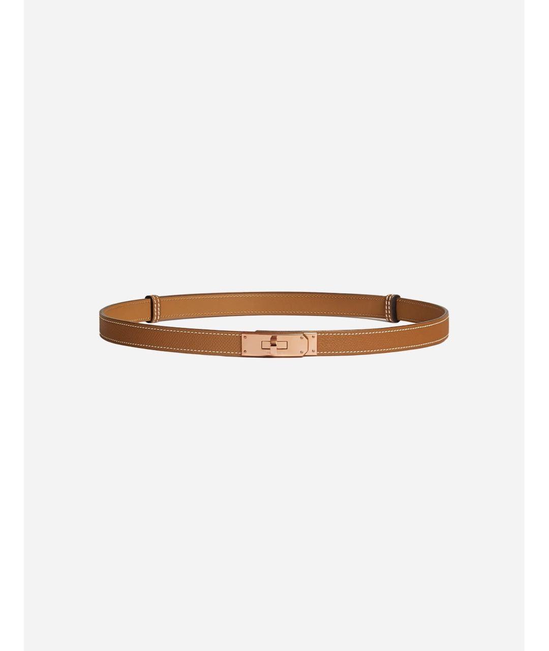 HERMES Оранжевый ремень, фото 3