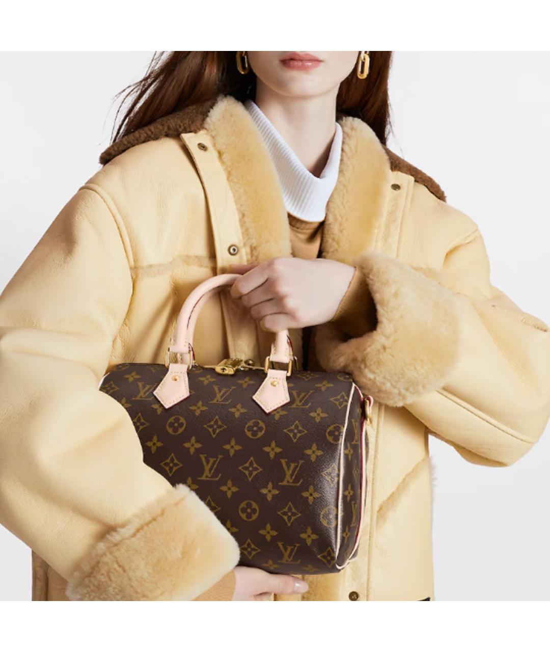 LOUIS VUITTON Коричневая сумка с короткими ручками, фото 4