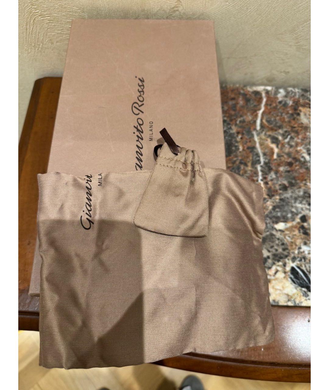 GIANVITO ROSSI Кожаные лодочки на низком каблуке, фото 5