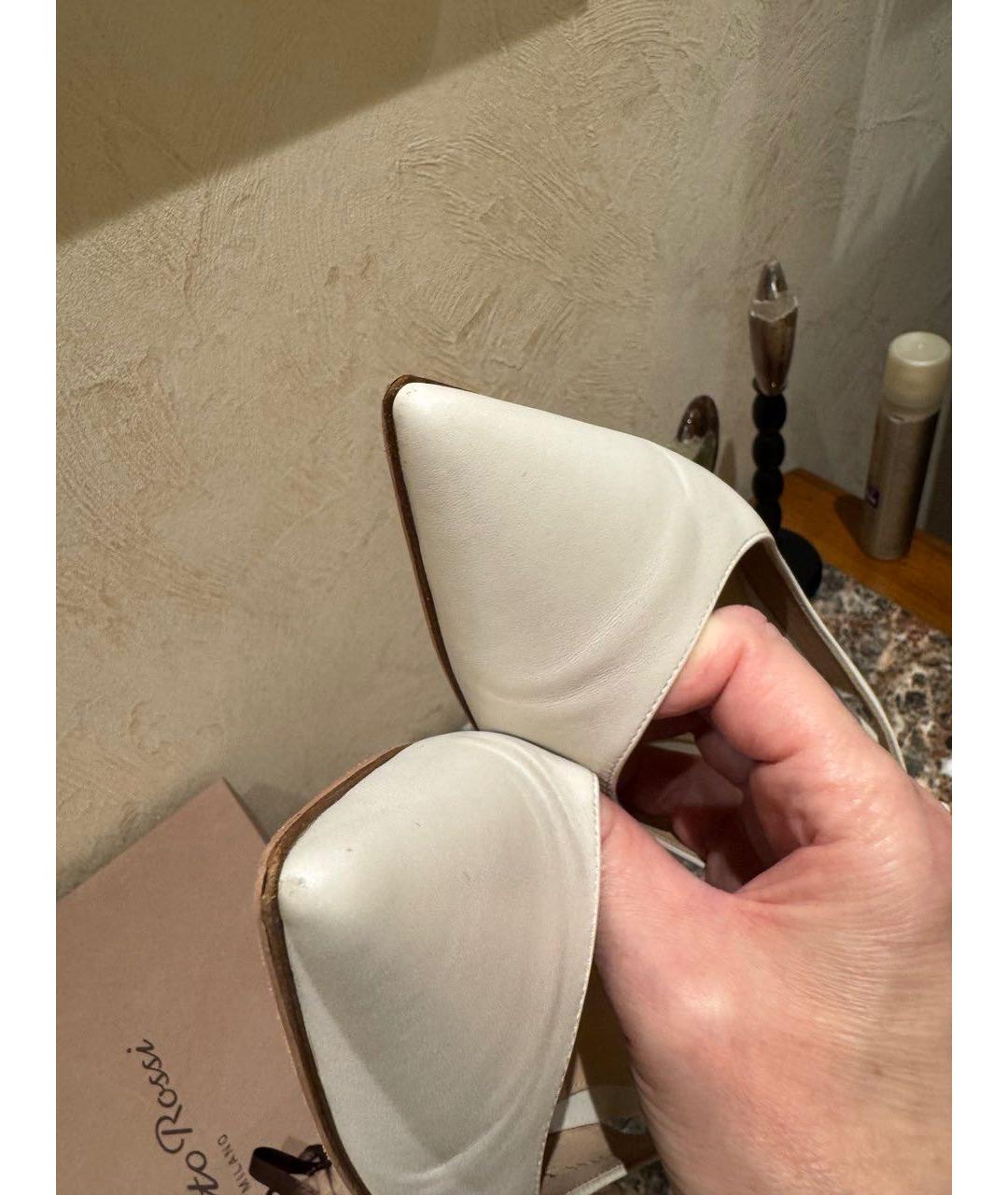 GIANVITO ROSSI Кожаные лодочки на низком каблуке, фото 7