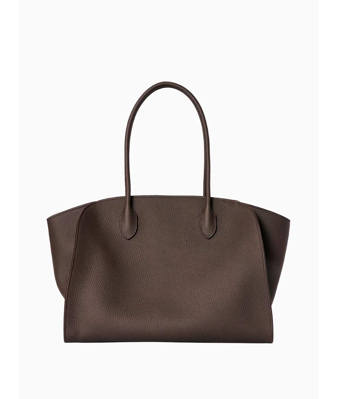 THE ROW Коричневая кожаная сумка тоут, фото 9