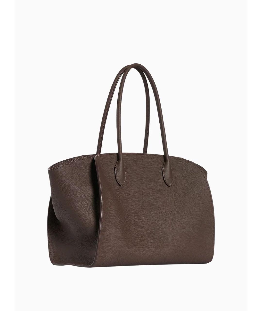 THE ROW Коричневая кожаная сумка тоут, фото 3