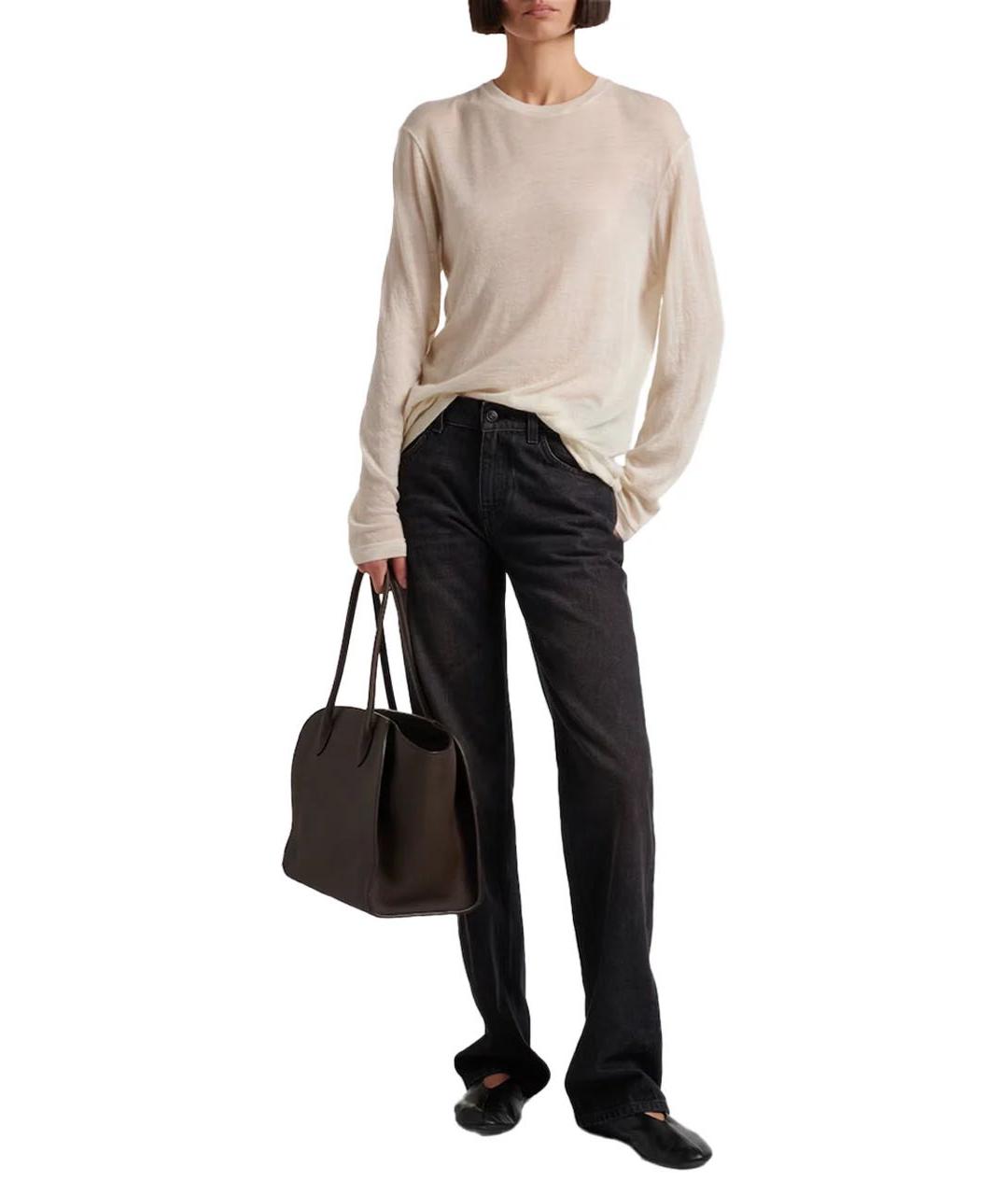 THE ROW Коричневая кожаная сумка тоут, фото 6