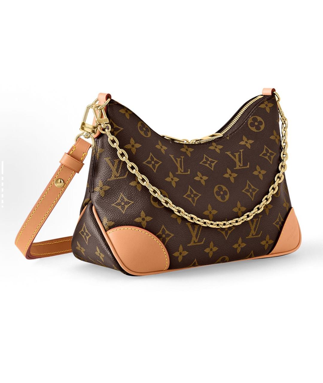 LOUIS VUITTON Коричневая кожаная сумка через плечо, фото 3