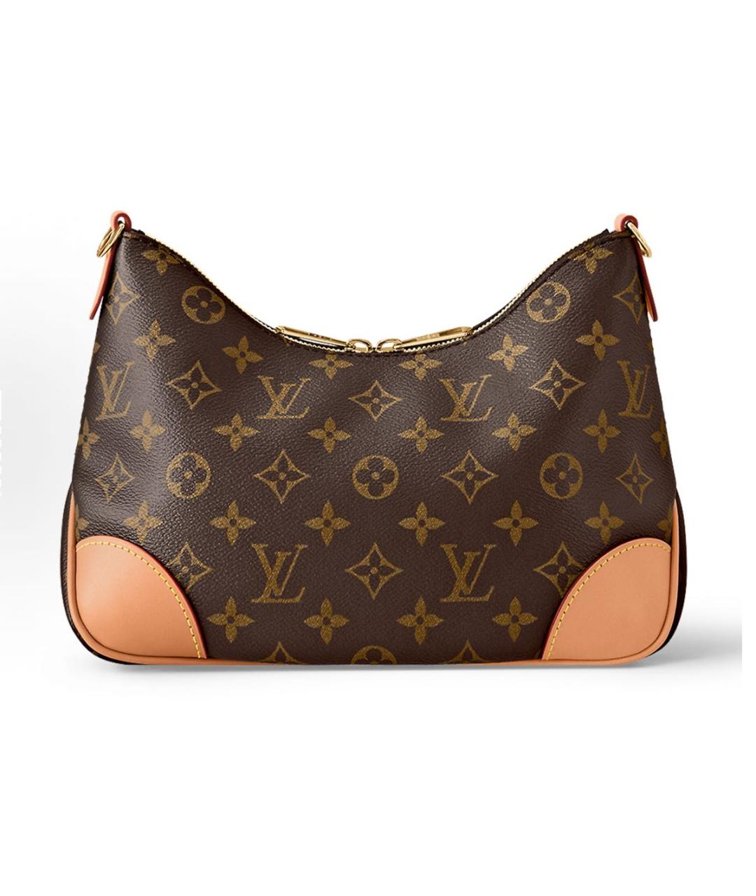 LOUIS VUITTON Коричневая кожаная сумка через плечо, фото 4