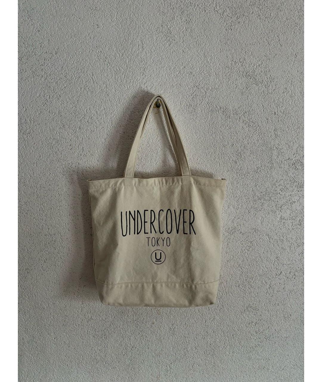 UNDERCOVER Бежевая хлопковая сумка тоут, фото 5