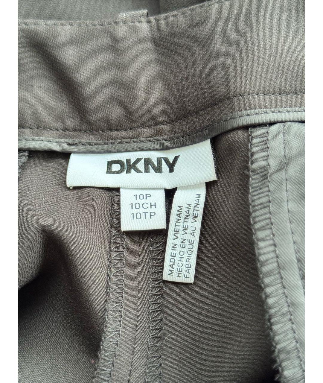 DKNY Черные полиэстеровые брюки широкие, фото 6