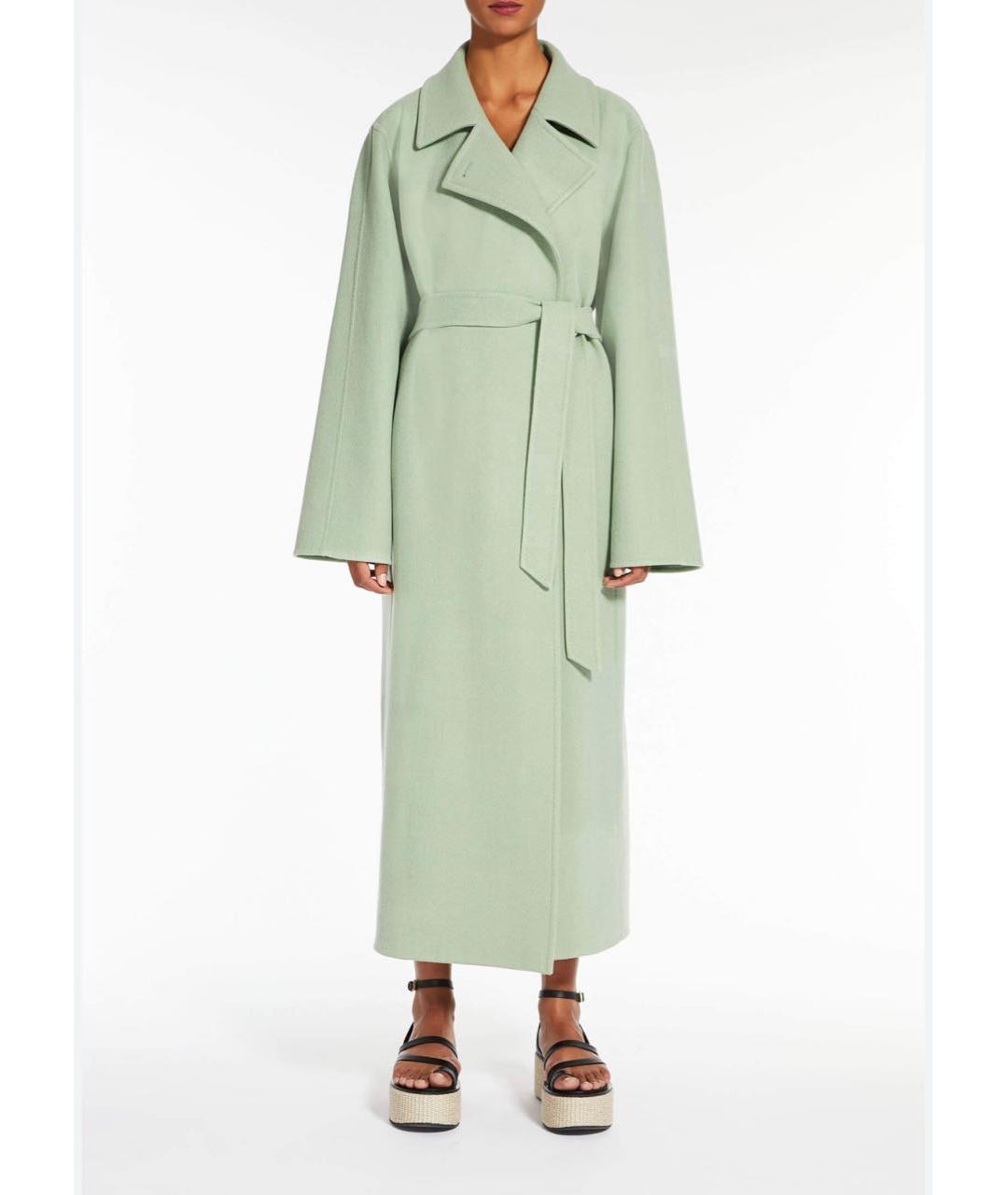 MAX MARA Зеленые кашемировое пальто, фото 7