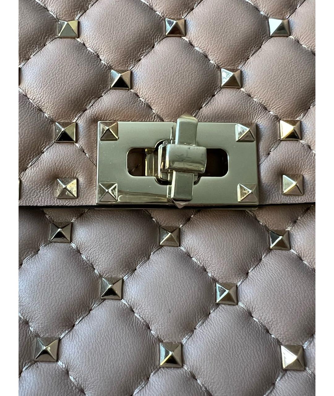 VALENTINO Розовая кожаная сумка через плечо, фото 8