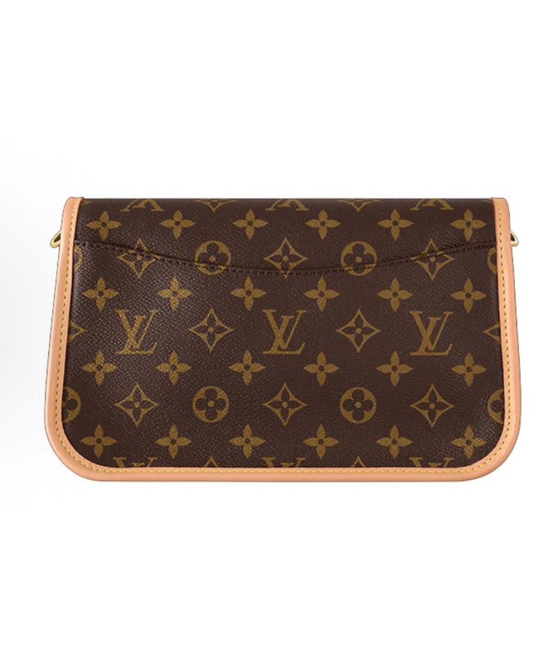 LOUIS VUITTON Коричневая кожаная сумка с короткими ручками, фото 4