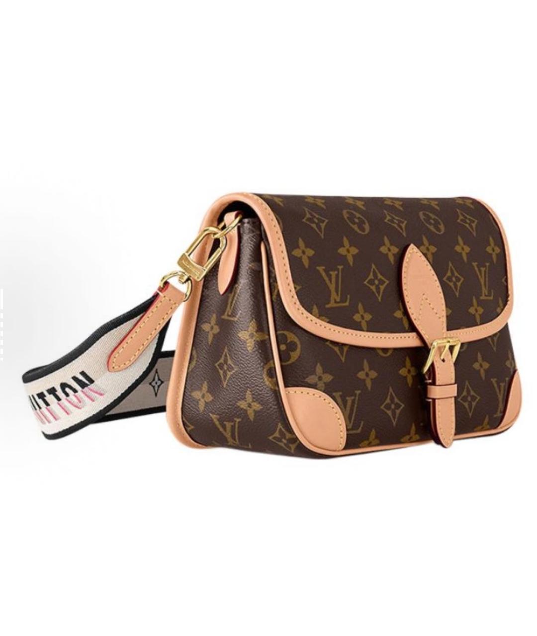 LOUIS VUITTON Коричневая кожаная сумка с короткими ручками, фото 3