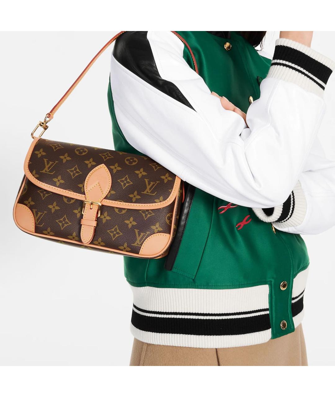 LOUIS VUITTON Коричневая кожаная сумка с короткими ручками, фото 2