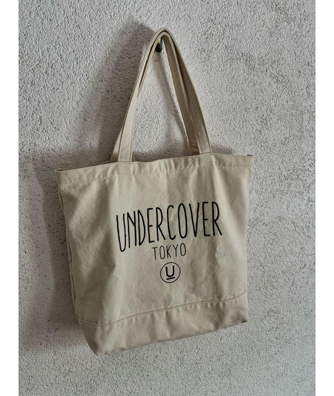 UNDERCOVER Бежевая хлопковая сумка тоут, фото 2