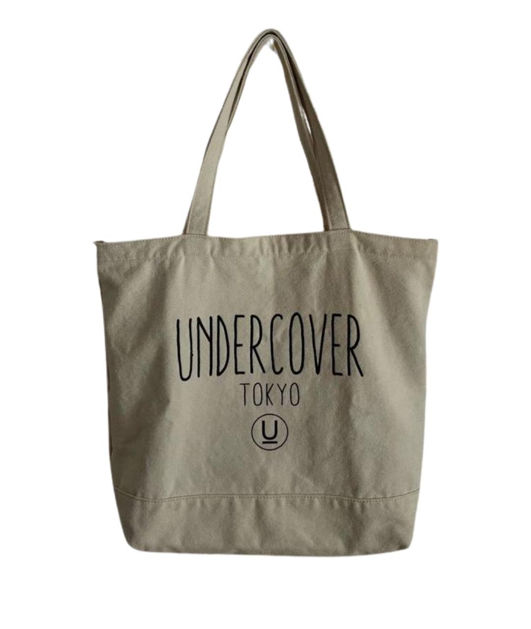 UNDERCOVER Бежевая хлопковая сумка тоут, фото 1