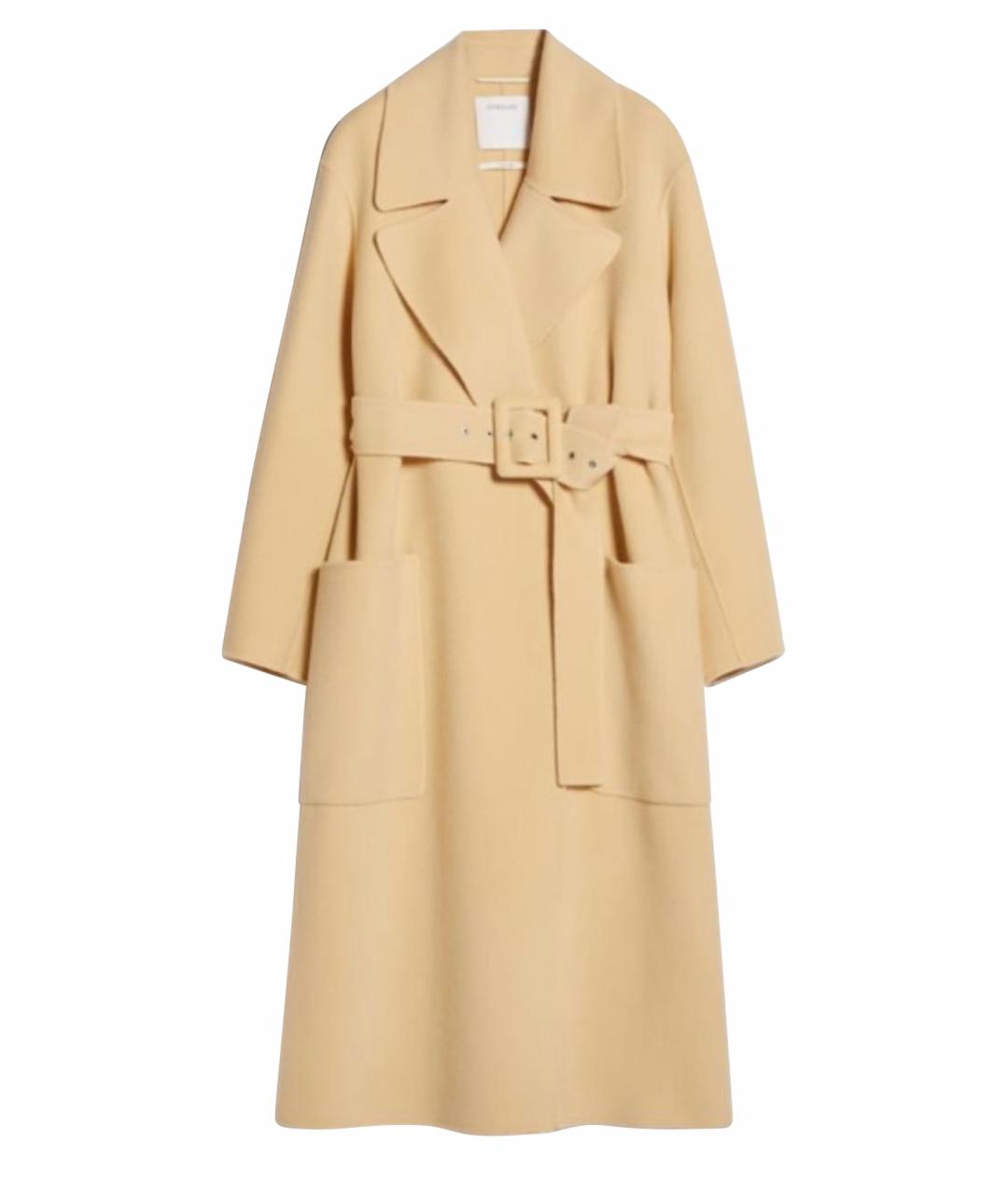 SPORTMAX Желтое шерстяное пальто, фото 1