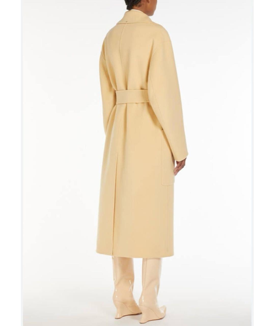 SPORTMAX Желтое шерстяное пальто, фото 7