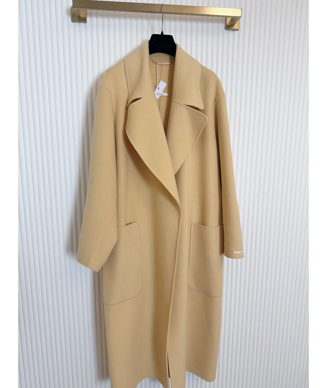 SPORTMAX Желтое шерстяное пальто, фото 5