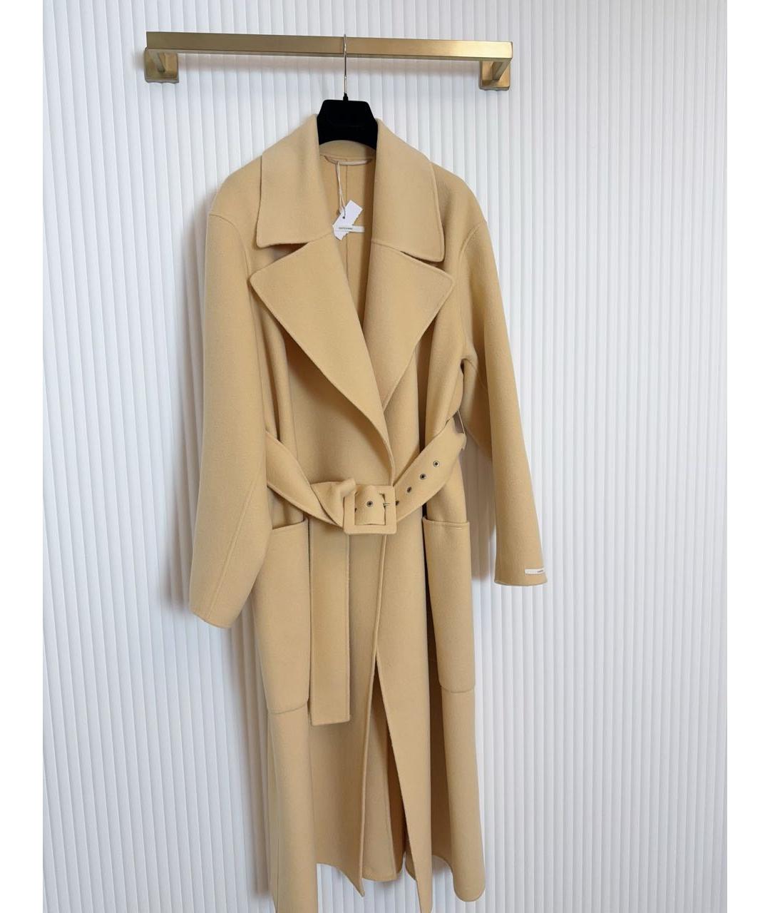 SPORTMAX Желтое шерстяное пальто, фото 2