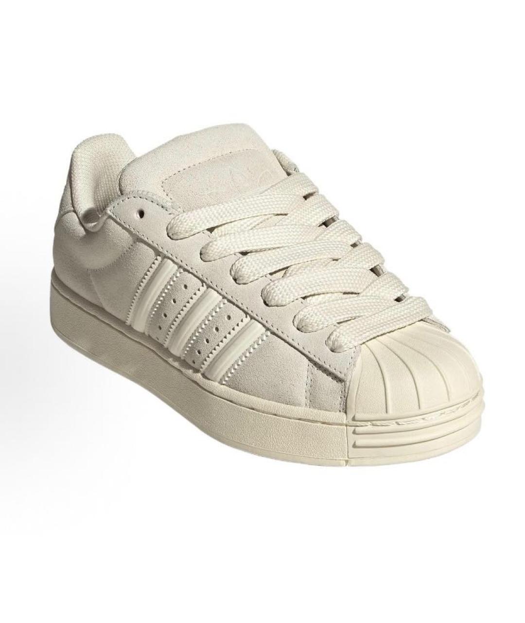 ADIDAS Бежевые замшевые кроссовки, фото 3