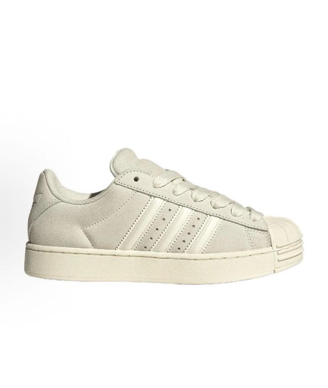 ADIDAS Бежевые замшевые кроссовки, фото 5