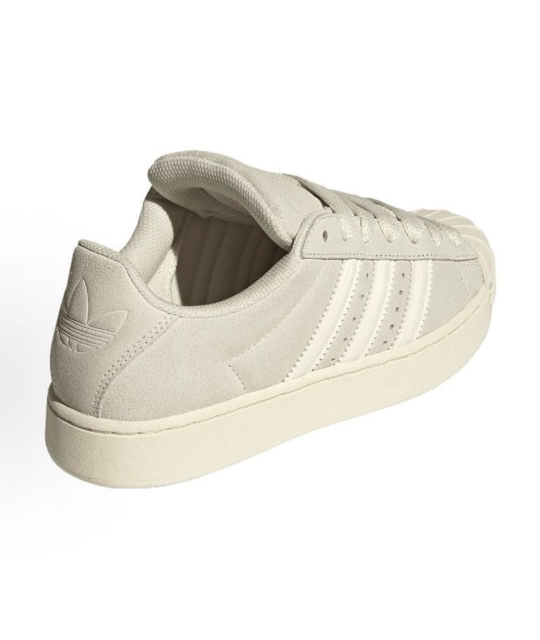 ADIDAS Бежевые замшевые кроссовки, фото 4
