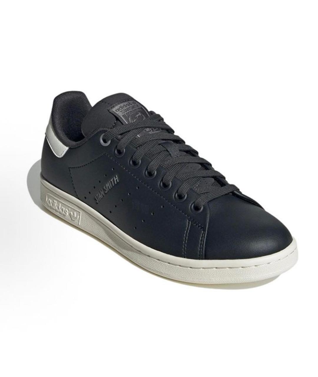 ADIDAS Черные кожаные кроссовки, фото 3