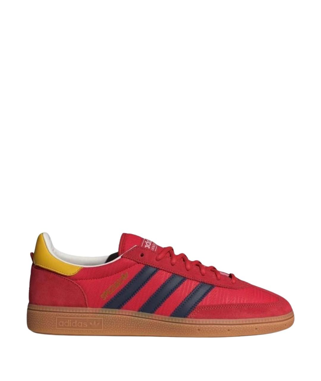 ADIDAS Красные текстильные кроссовки, фото 1