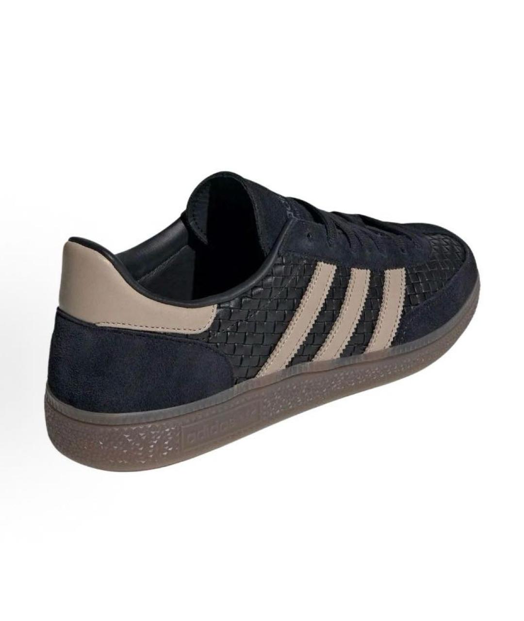 ADIDAS Черные кожаные кроссовки, фото 4