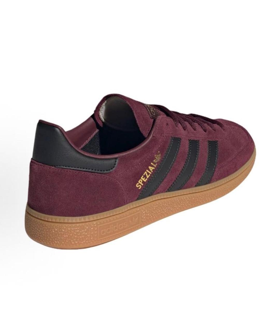 ADIDAS Бордовые замшевые кроссовки, фото 4