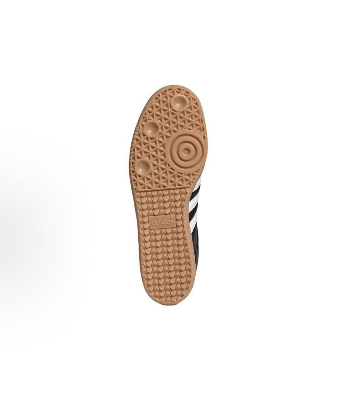 ADIDAS Черные кожаные кроссовки, фото 4