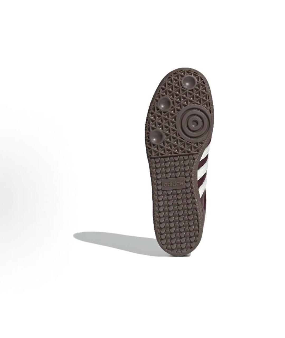 ADIDAS Бордовые кожаные кроссовки, фото 4