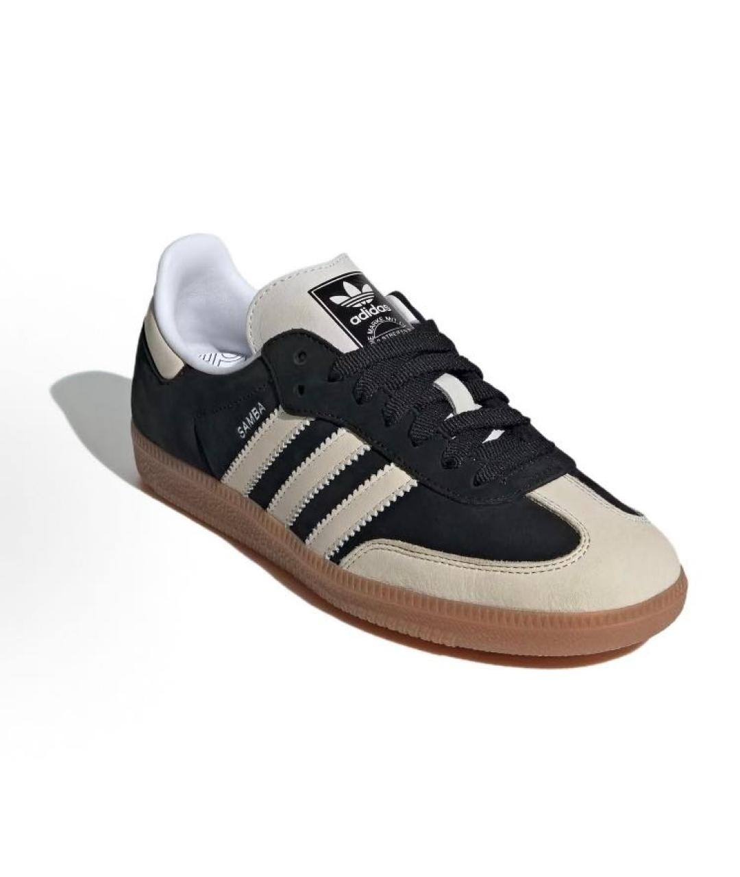 ADIDAS Черные замшевые кроссовки, фото 3