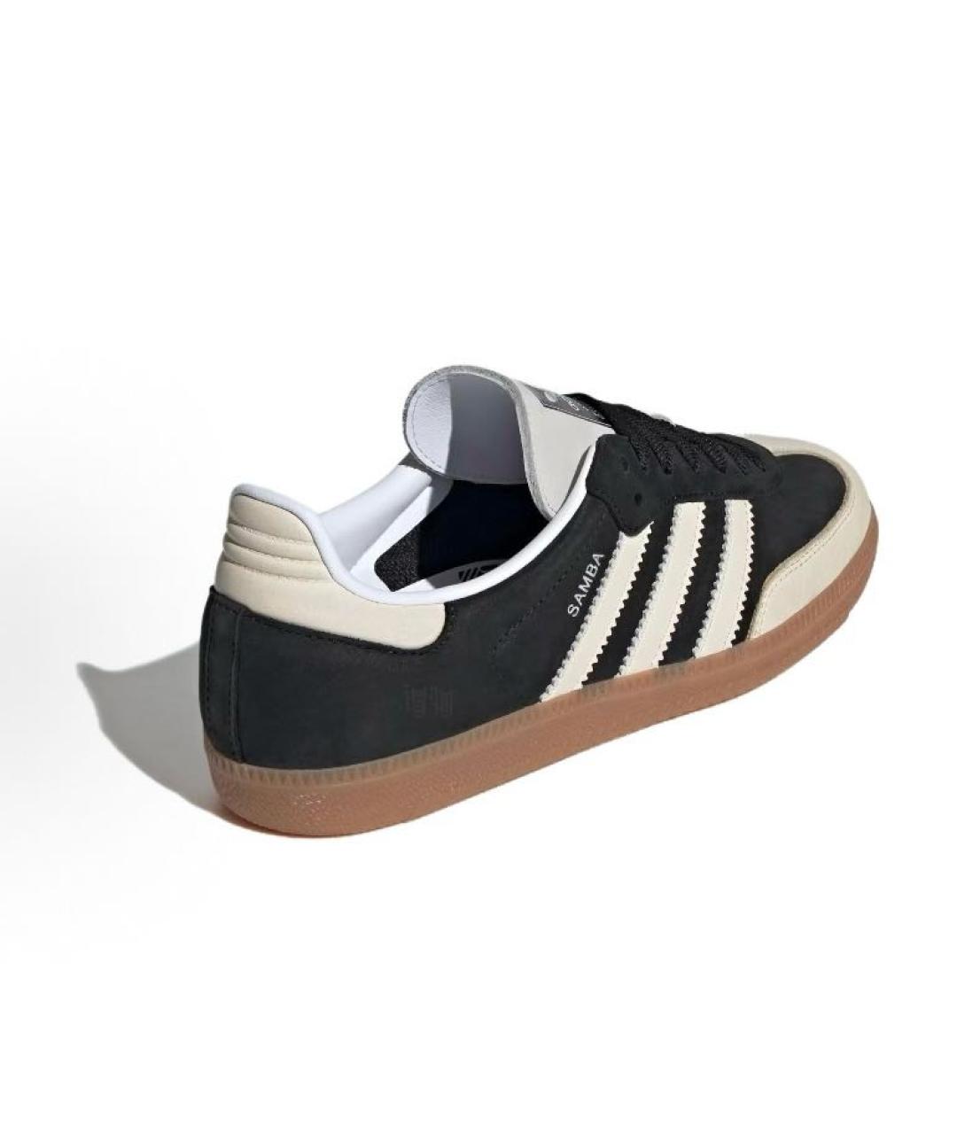ADIDAS Черные замшевые кроссовки, фото 4