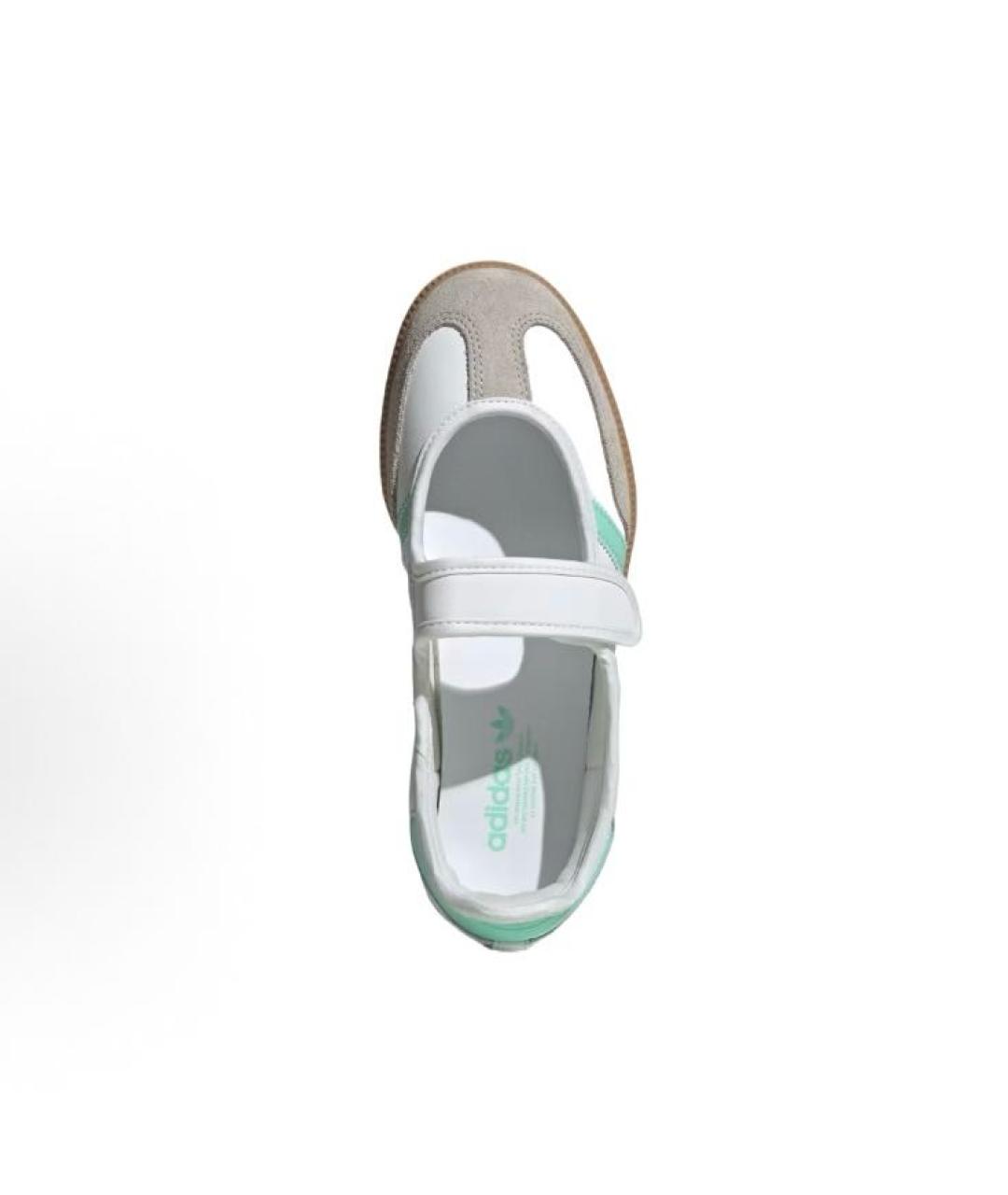 ADIDAS Белые кожаные балетки, фото 4