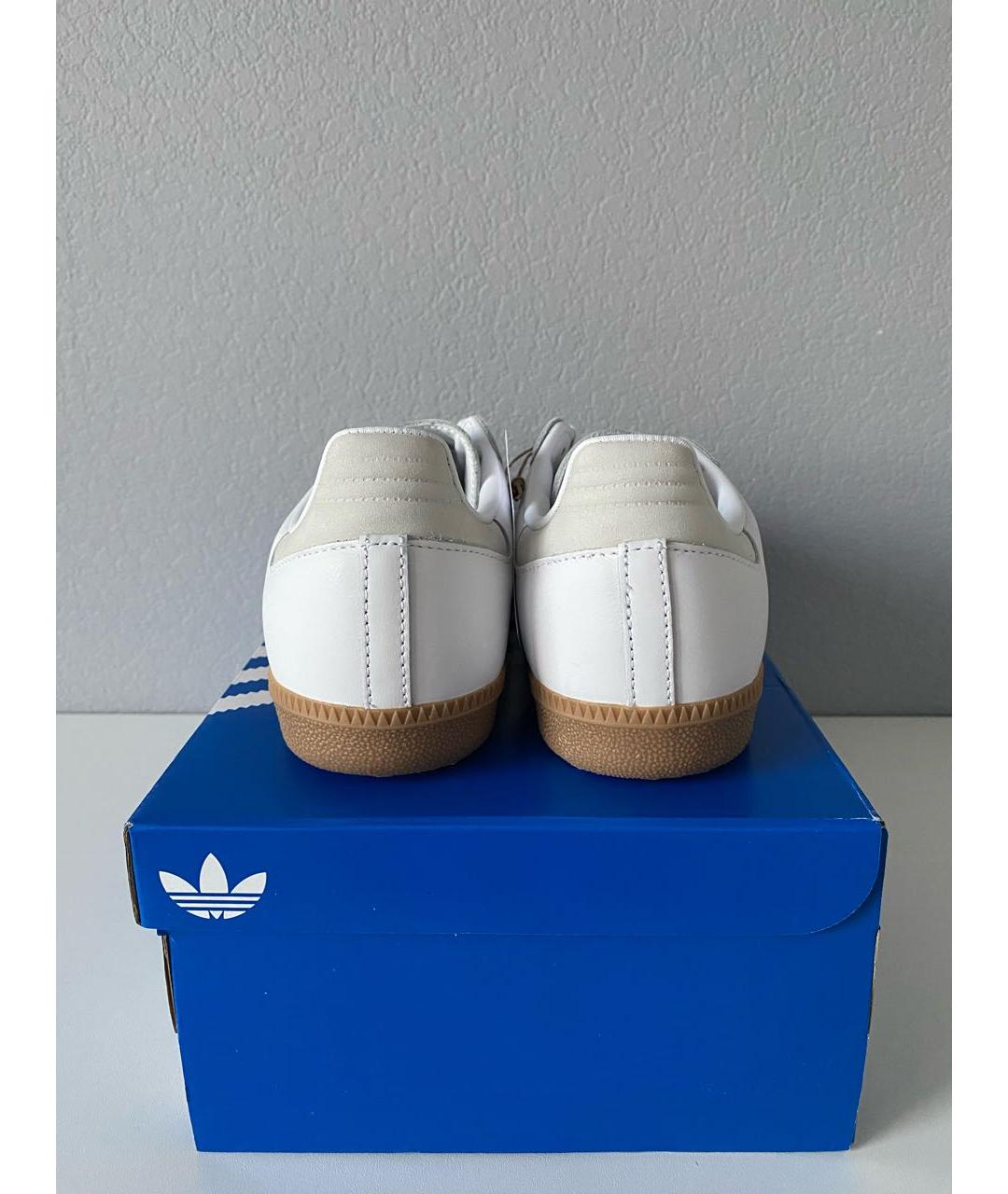 ADIDAS Белые кожаные кроссовки, фото 5